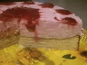 Baumkuchen mit Quark-Himbeer-Topping - Rezept