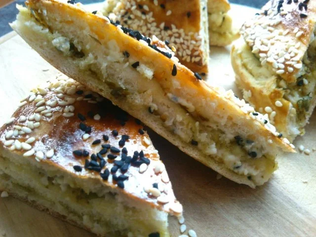 Pesto- Feta Ecken - Rezept