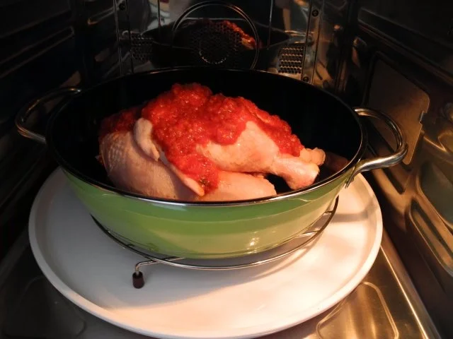 Geflügel : Bunte Gemüsepfanne mit halbem Hähnchen - Rezept - Bild Nr. 3