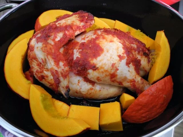 Geflügel : Bunte Gemüsepfanne mit halbem Hähnchen - Rezept - Bild Nr. 7