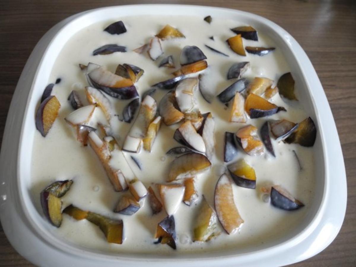 Dessert : Pflaumen in Quark - Joghurt - Pudding - Rezept - Bild Nr. 4