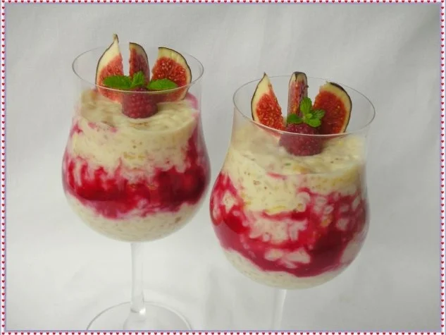 Rezept: Milchreis mit Feigen und Himbeermark Bild Nr. 2 Milchreis mit Feigen und Himbeermark - Rezept - Bild Nr. 2