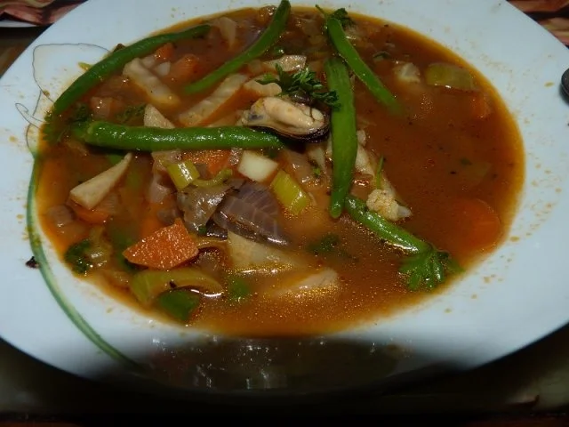 Muscheln  mit grünen Bohnen in Sektsud - Rezept - Bild Nr. 4