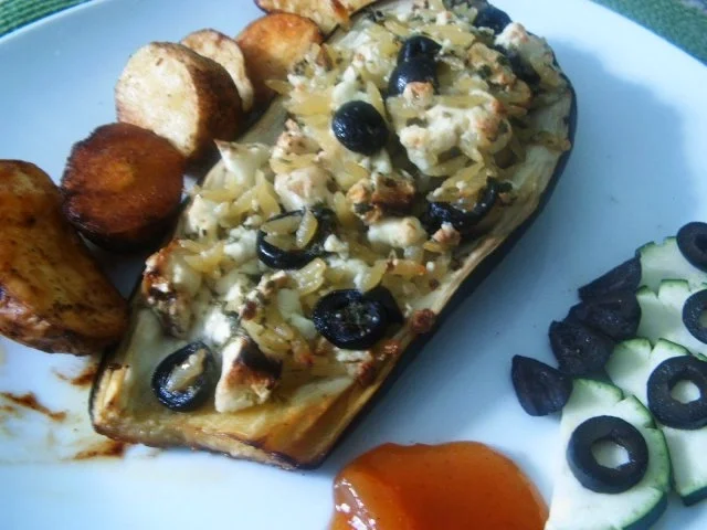 Aubergine mal anders gefüllt - Rezept