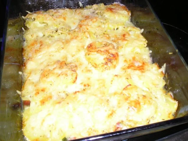 Kartofflauflauf mit Reste vom Selchschopf - Rezept - Bild Nr. 5