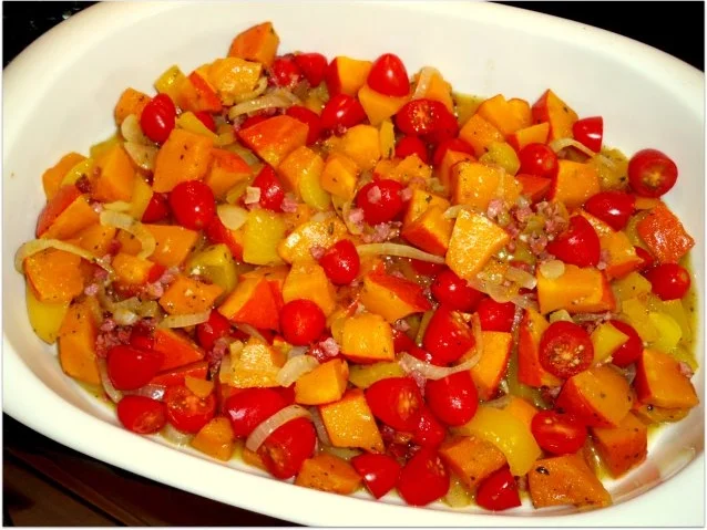 Rezept: Pikanter Kürbis-Crumble Bild Nr. 2 Pikanter Kürbis-Crumble - Rezept - Bild Nr. 2