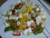 Ohne Fleisch: Gemüse-Reis-Pfanne mit Mozzarella-Käse - Rezept