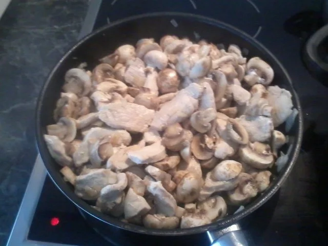 Rezept: Hühnerfilet in Champignonsahnesauce mit frischen Kräutern Bild Nr. 4 Hühnerfilet in Champignonsahnesauce mit frischen Kräutern - Rezept - Bild Nr. 4