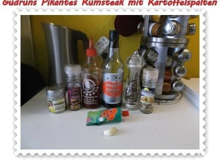 Rezept: Fleisch: Pikantes Rumpsteak mit Kartoffelspalten und Tomatensoße Bild Nr. 8 Fleisch: Pikantes Rumpsteak mit Kartoffelspalten und Tomatensoße - Rezept - Bild Nr. 8