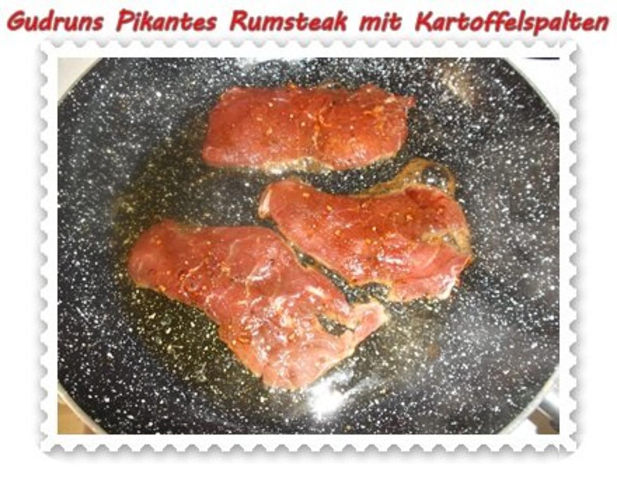 Fleisch: Pikantes Rumpsteak mit Kartoffelspalten und Tomatensoße - Rezept - Bild Nr. 11