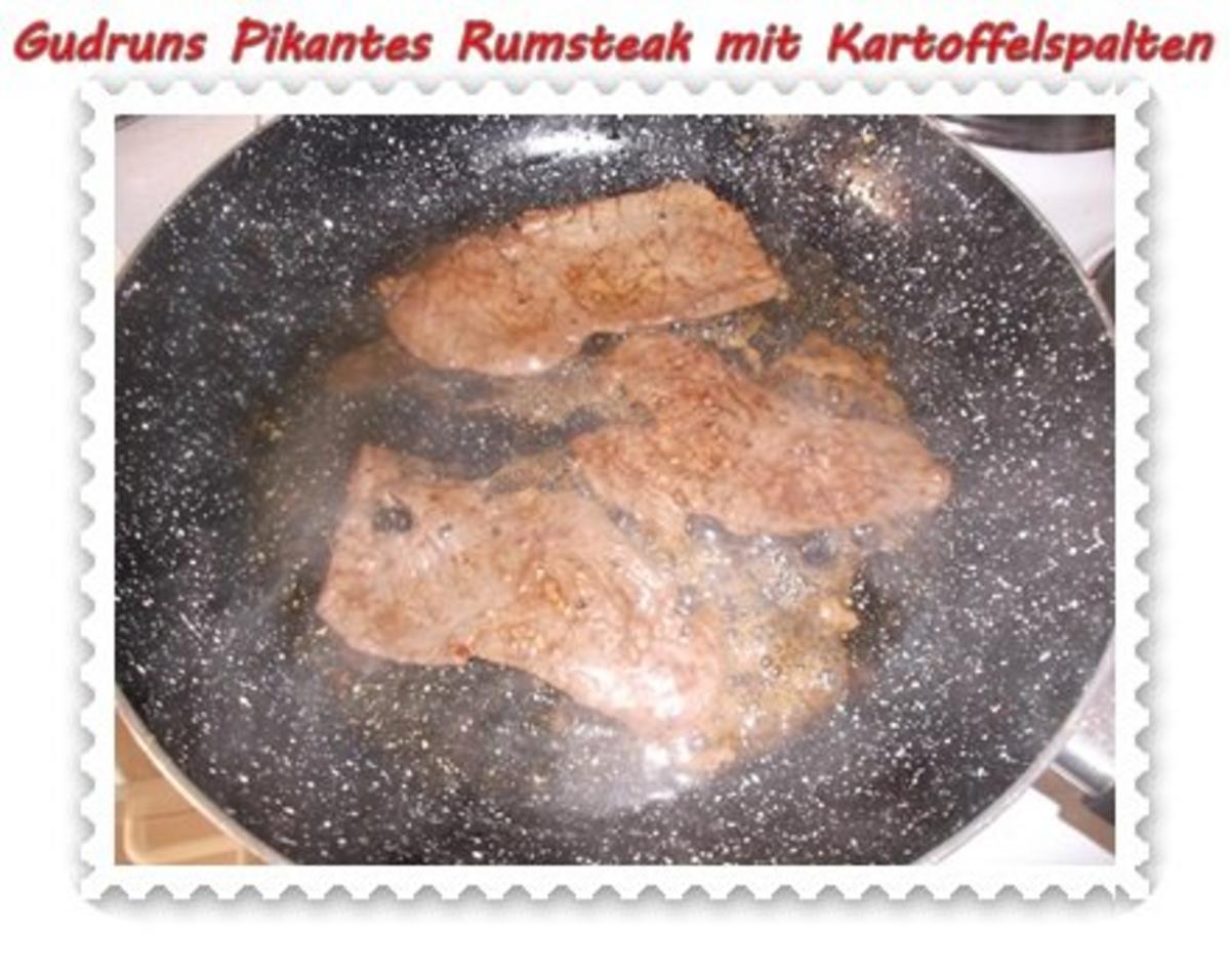 Fleisch: Pikantes Rumpsteak mit Kartoffelspalten und Tomatensoße - Rezept - Bild Nr. 13