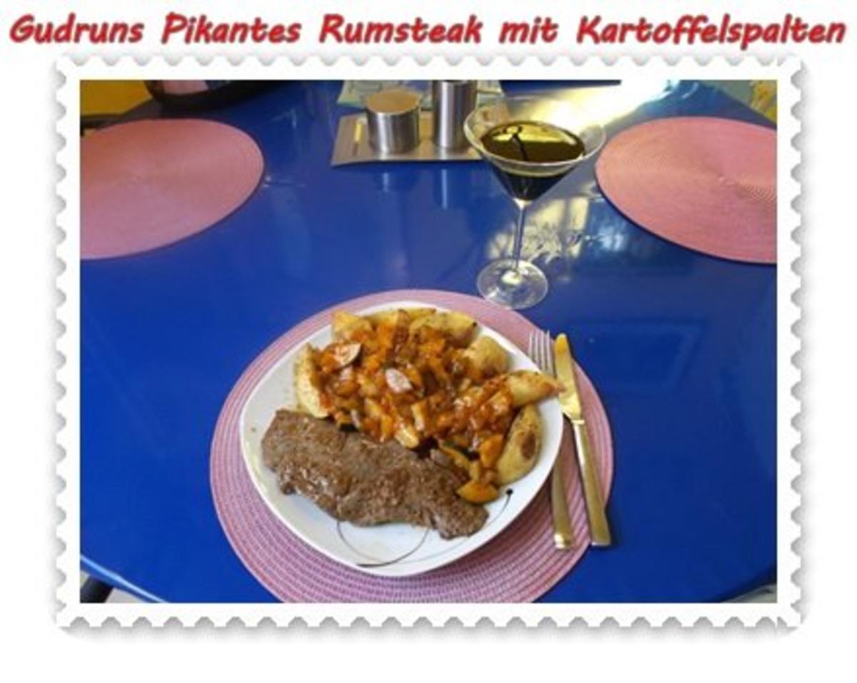 Fleisch: Pikantes Rumpsteak mit Kartoffelspalten und Tomatensoße - Rezept - Bild Nr. 14