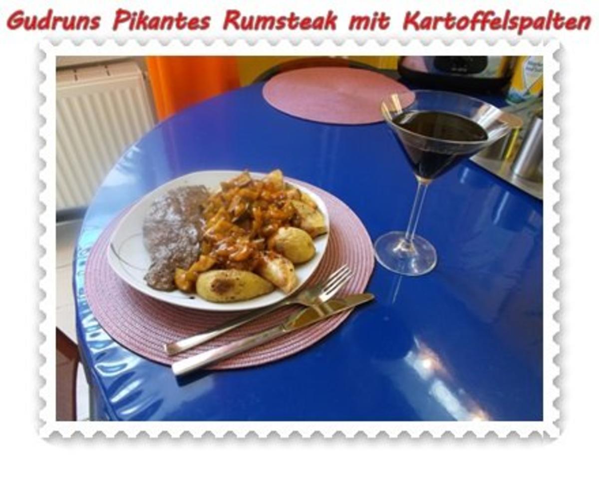 Fleisch: Pikantes Rumpsteak mit Kartoffelspalten und Tomatensoße - Rezept - Bild Nr. 15