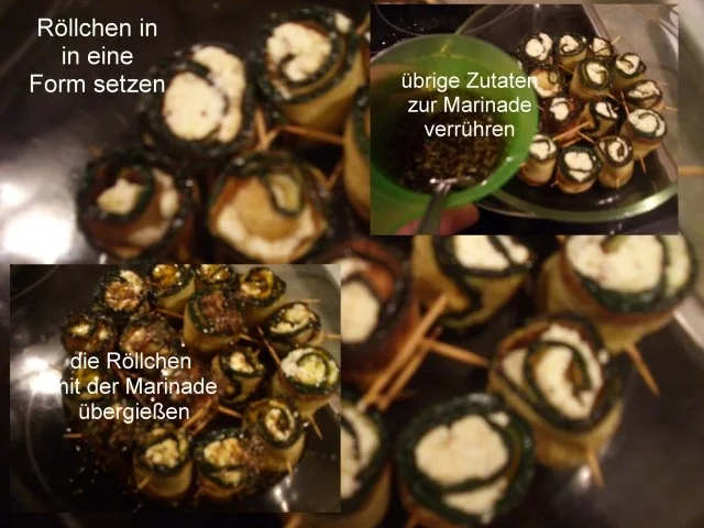 Rezept: Finger food - Zucchiniröllchen - mariniert Bild Nr. 6 Finger food - Zucchiniröllchen - mariniert - Rezept - Bild Nr. 6