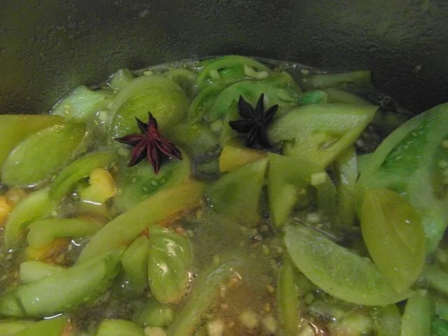 "Grüne Tomaten-Marmelade"  mit Wein und Rum - Rezept - Bild Nr. 2