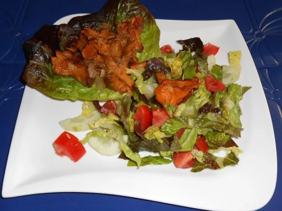 Rezept: Gebratene Pfifferlinge auf buntem Romanasalat Bild Nr. 15 Gebratene Pfifferlinge auf buntem Romanasalat - Rezept - Bild Nr. 15