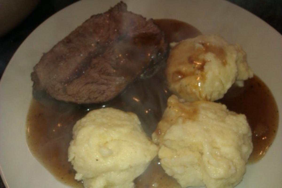 Zarter Rinderschmorbraten mit verunglückten Grießknödel :-D - Rezept - Bild Nr. 5