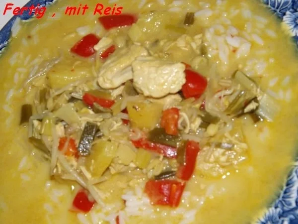 exotisches Putengeschnetzteltes mit Ananas, Mungobohnen und Kokosmilch - Rezept - Bild Nr. 2