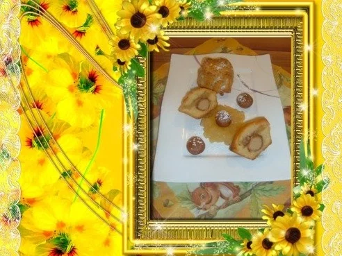 Rezept: Kuchen : Muffins mit Amaretto Apfelkompott und Marzipankartoffeln Kuchen : Muffins mit Amaretto Apfelkompott und Marzipankartoffeln - Rezept