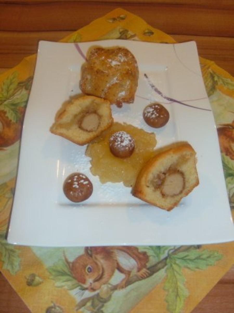 Kuchen : Muffins mit Amaretto Apfelkompott und Marzipankartoffeln - Rezept - Bild Nr. 3