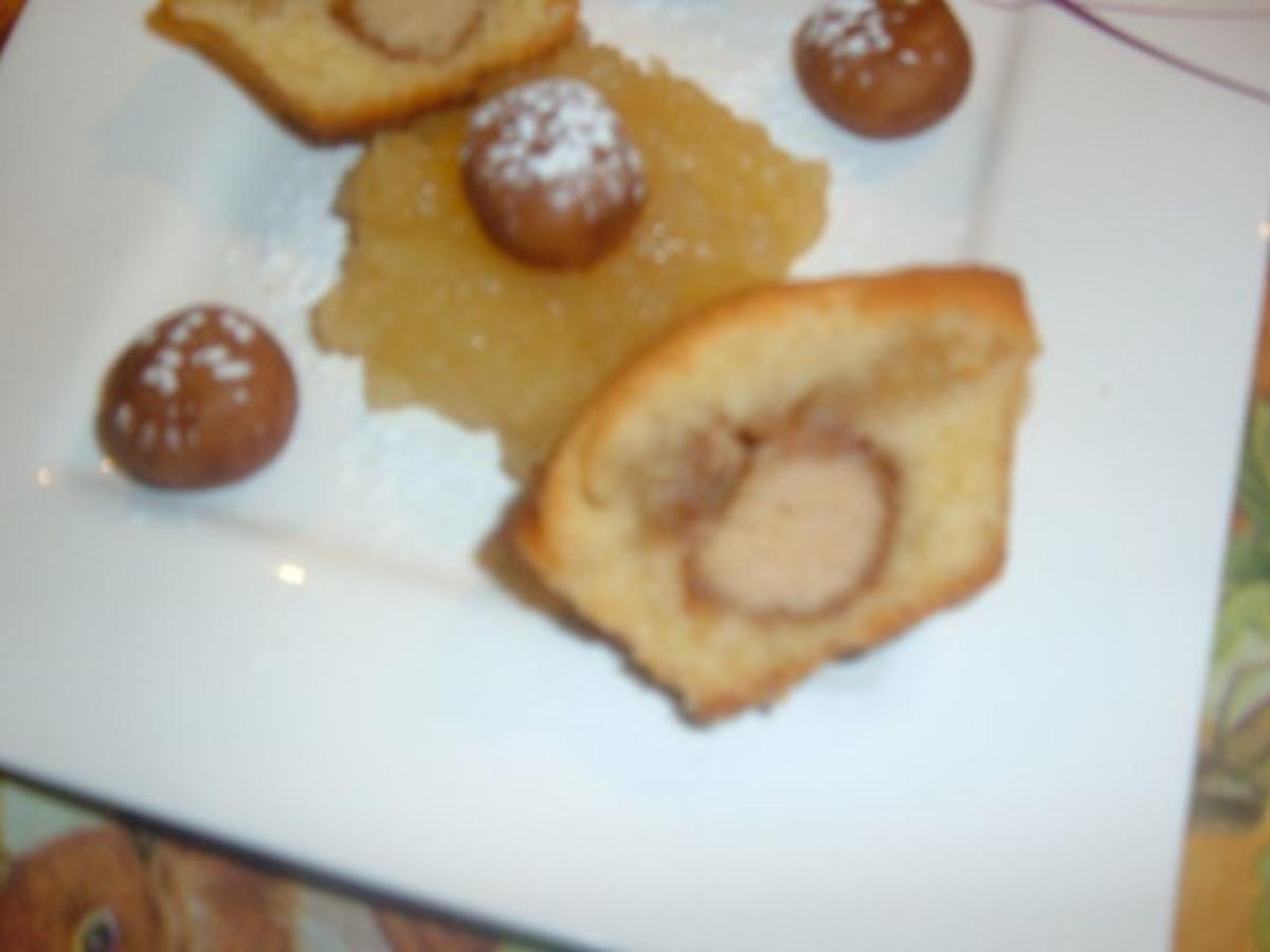 Kuchen : Muffins mit Amaretto Apfelkompott und Marzipankartoffeln - Rezept - Bild Nr. 4