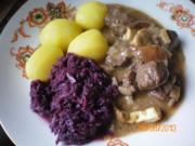 Steinpilz-Wildschwein-Rahmgulasch - Rezept