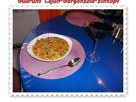 Rezept: Suppe: Gorgonzola-Cajun-Suppe Bild Nr. 10 Suppe: Gorgonzola-Cajun-Suppe - Rezept - Bild Nr. 10