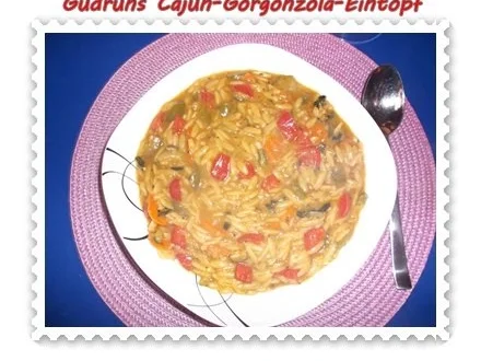 Rezept: Suppe: Gorgonzola-Cajun-Suppe Bild Nr. 12 Suppe: Gorgonzola-Cajun-Suppe - Rezept - Bild Nr. 12