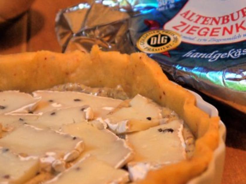 Ziegenkäse Birnen Tarte - einfach - 98 kcal/100g