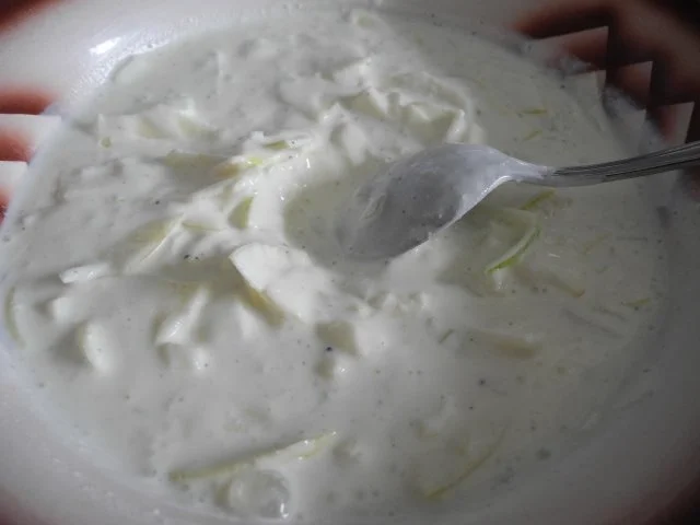 Rezept: Fisch : Bismarckhering auf Apfel-Joghurt dazu Pellkartoffeln Bild Nr. 9 Fisch : Bismarckhering auf Apfel-Joghurt dazu Pellkartoffeln - Rezept - Bild Nr. 9