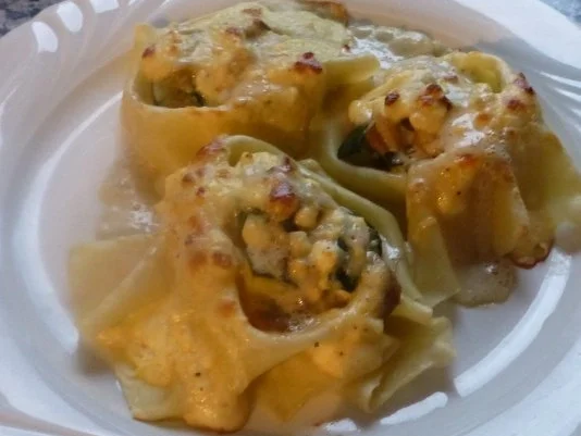 Offene Steinpilzravioli gratiniert mit Hüttenkäse - Rezept - Bild Nr. 9