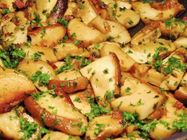 Frische Steinpilze zum Abendbrot