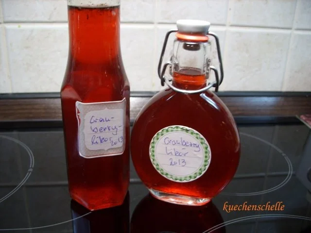 Likör: Cranberry-Vanille-Likör - Rezept