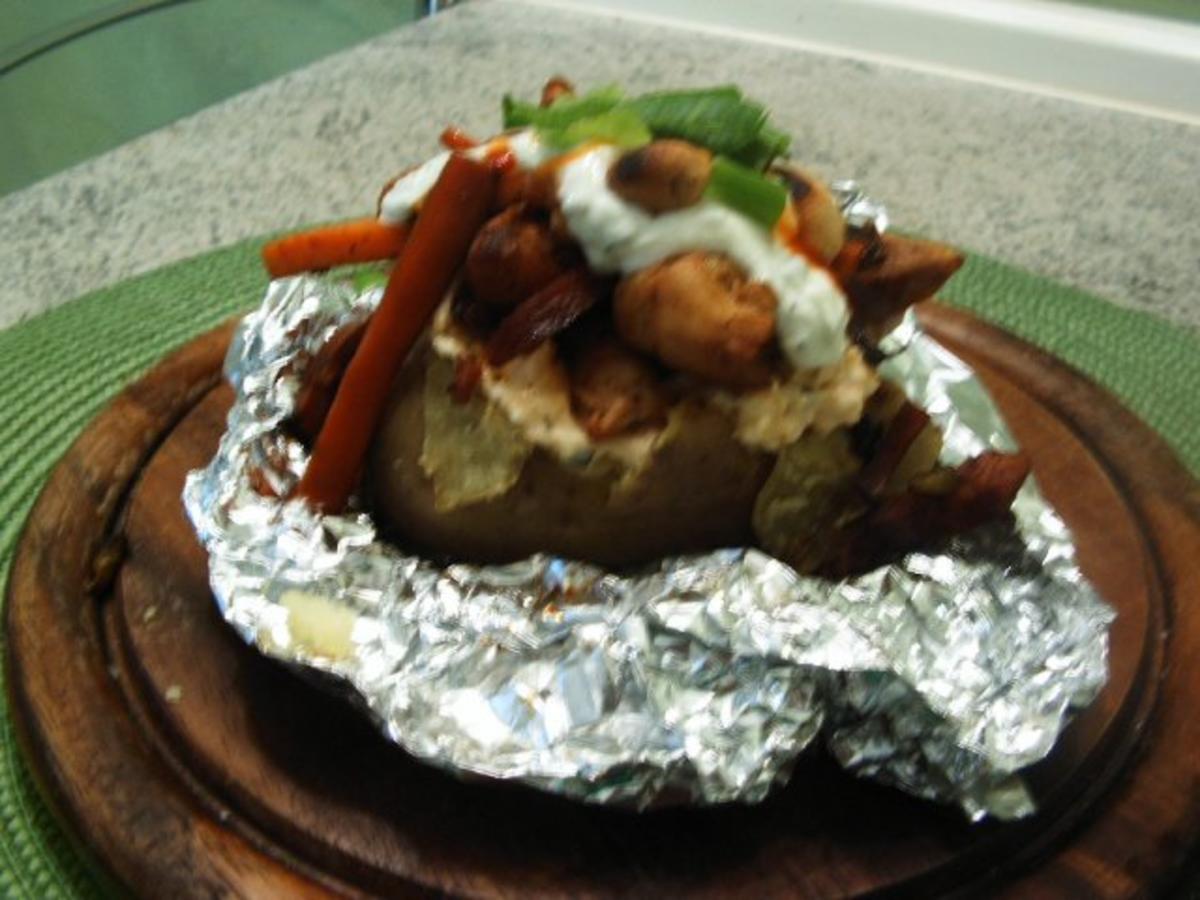 Ofenkartoffel mit Hähnchenbrust gefüllt - Rezept - Bild Nr. 2