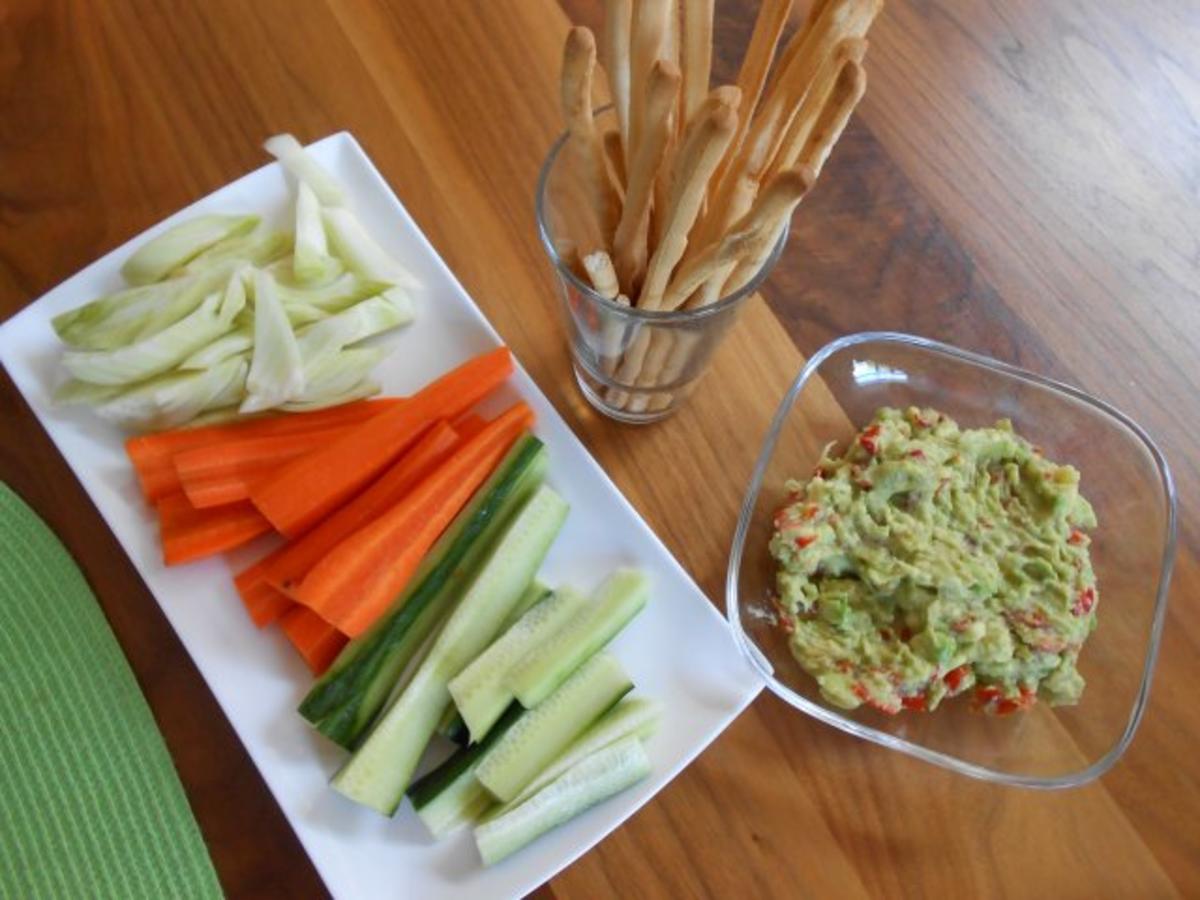 Bilder für Guacamole-Gemüse-Platte Rezept