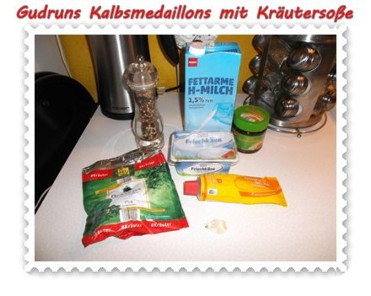Fleisch: Kalbsmedaillons mit Käse-Kräutersoße und gedämpften Gemüse - Rezept - Bild Nr. 7