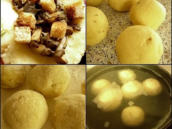 Rezept: Kartoffelköße mit Pilzfüllung, gebratenen Äpfeln und Hexensoße Bild Nr. 9 Kartoffelköße mit Pilzfüllung, gebratenen Äpfeln und Hexensoße - Rezept - Bild Nr. 9