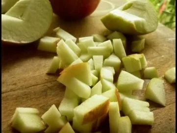 Rezept: Kartoffelköße mit Pilzfüllung, gebratenen Äpfeln und Hexensoße Bild Nr. 13 Kartoffelköße mit Pilzfüllung, gebratenen Äpfeln und Hexensoße - Rezept - Bild Nr. 13