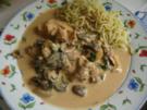 Nudeln in Pilzrahmsauce - Rezept