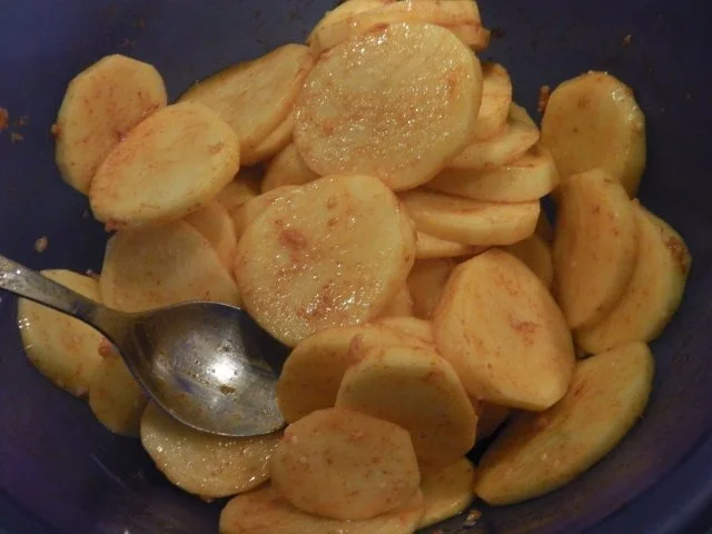 Pariserschnitzel mit  feurigen Kartoffelchips "ungarisch" - Rezept - Bild Nr. 4
