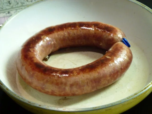 Gebratene Hessische Kartoffelwurst mit Beilagen - Rezept - Bild Nr. 4