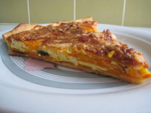 Rezept: Kürbiskuchen mit Käsehaube Bild Nr. 2 Kürbiskuchen mit Käsehaube - Rezept - Bild Nr. 2