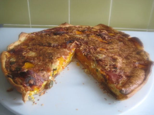 Rezept: Kürbiskuchen mit Käsehaube Bild Nr. 4 Kürbiskuchen mit Käsehaube - Rezept - Bild Nr. 4