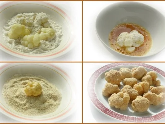 Rezept: Panierter Blumenkohl dazu gebackene Kartoffeleier Bild Nr. 5 Panierter Blumenkohl dazu gebackene Kartoffeleier - Rezept - Bild Nr. 5