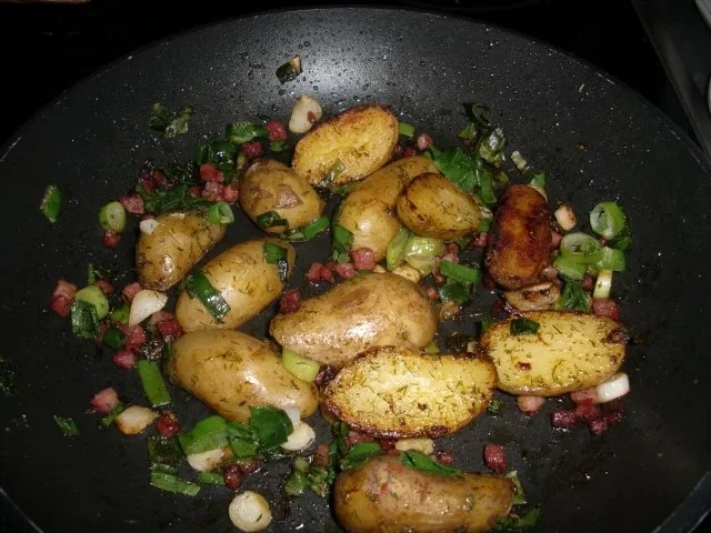 gebratene Drillinge - Rezept