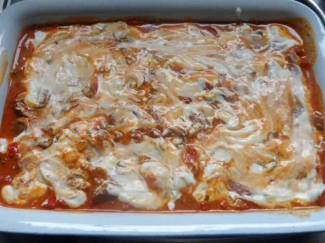 Würzige Vier-Käse-Lasagne mit Würstchen und Paprika - Rezept - Bild Nr. 13