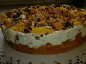 Pfirsichtorte mit Choco Crossie - Rezept