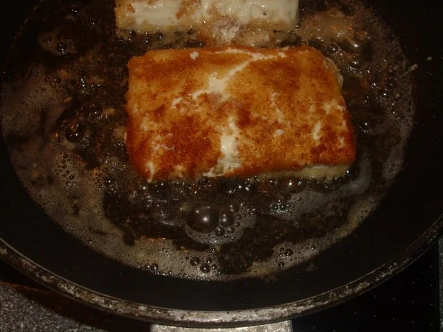 Rezept: Panierter Feta mit Tomaten-Paprika Gemüse Bild Nr. 6 Panierter Feta mit Tomaten-Paprika Gemüse - Rezept - Bild Nr. 6