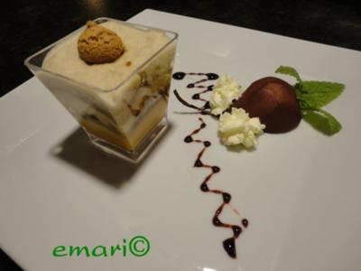 herbstliches Maroni Dessert mit Portwein Birne - Rezept