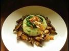 Petersilien-Kartoffelpüree mit Spinat, Salzmandeln  und gebratenen Hexen - Rezept
